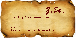 Zichy Szilveszter névjegykártya
