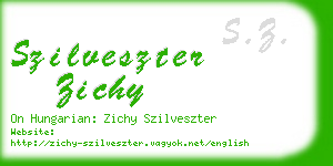 szilveszter zichy business card